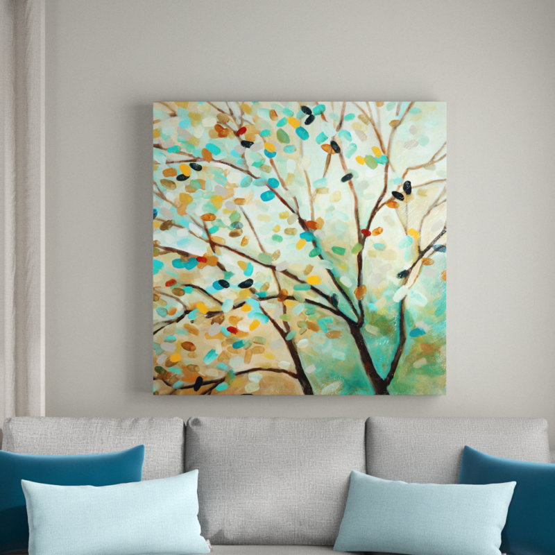 « Tree of Life II » par Carol Robinson, reproduction d’art sur toile, H 24 po x l 24 po x 1,5 po