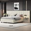 Grand lit plateforme tapissier grand - aucun sommier requis, support solide-1232091309-1232091311
