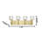 Transitional 4-Light Gold Wall Sconce With Clear Crystal Shades-1700764910