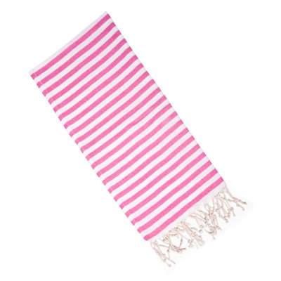 Serviette à main en coton rayé