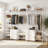 68" W -96" W  Closet System with 6 drawers with Wardrobe Racks-1539216758