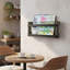 Porte-livres mural double