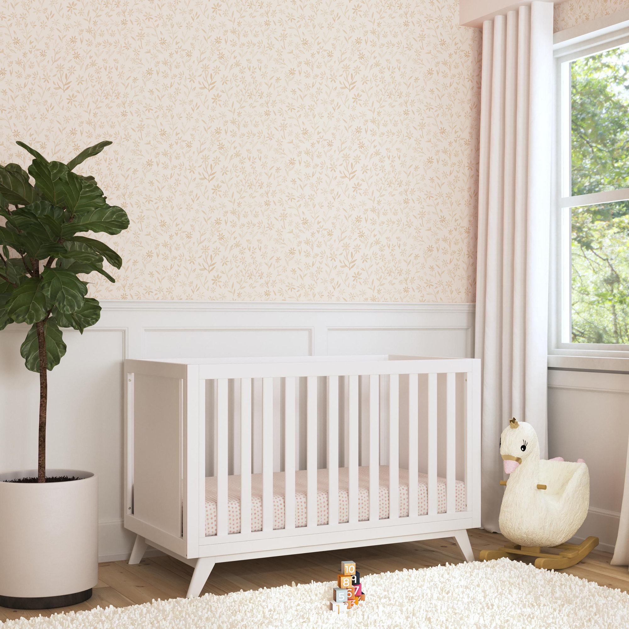 Otto 3-In-1 Convertible Crib, White