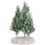 Décoration de Noël givrée trio de pins - 8 po - non éclairée