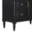 Meuble-lavabo moderne 36 po avec lavabo et rangement, bois massif et bois aggloméré, noir élégant pour la salle de bain