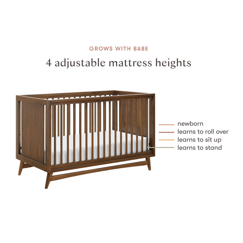 Peggy 3-in-1 Convertible Crib, Natural Walnut