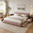 King Size Upholstered Bed ,Comfortable Upholstered Bed Frame, Chenille Fabric-1673239348-1673239350