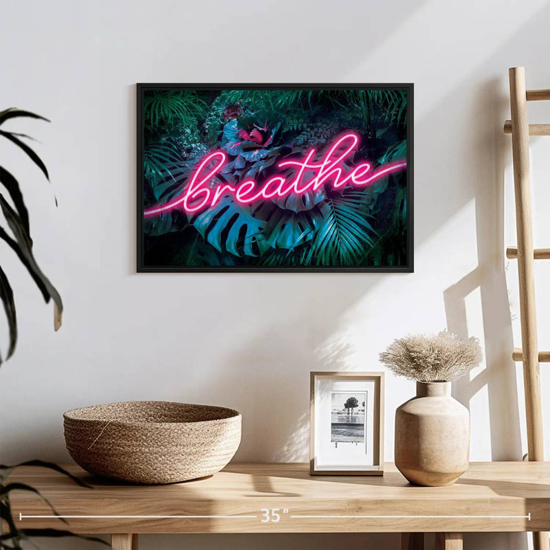 Tergel Breathe Typography, 13" H x 19" W