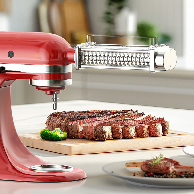 Accessoire d'attendrisseur à viande Gvode, compatible avec KitchenAid®, acier inoxydable, facile à tendre