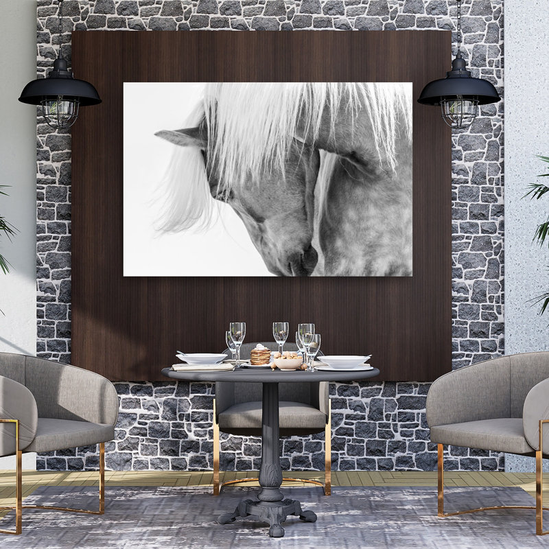 Serene Horse Portrait Elegant Peaceful Serene Horse Portrait, art mural