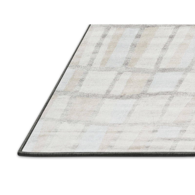 Tapis contemporain gris, Rectangle 2 pi x 5 pi