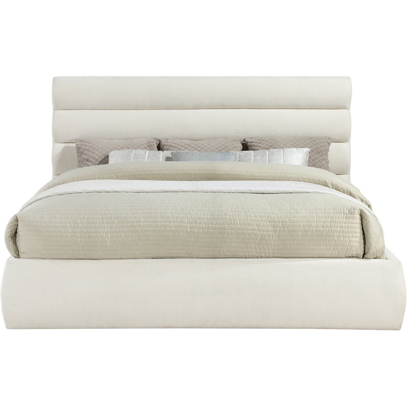 Lit en tissu Adam Chenille, Très grand, Cream