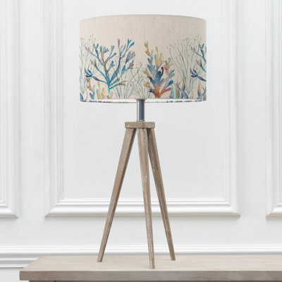 Aratus Floor Lamp & Coral Reef Eva Cobalt Shade