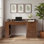 Bureau de ferme 55 po avec armoire de rangement et station de charge 55 po