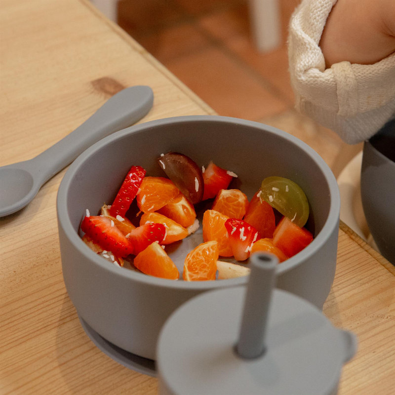 Tiny Dining - Baby Silicone Suction Bowl, Grey