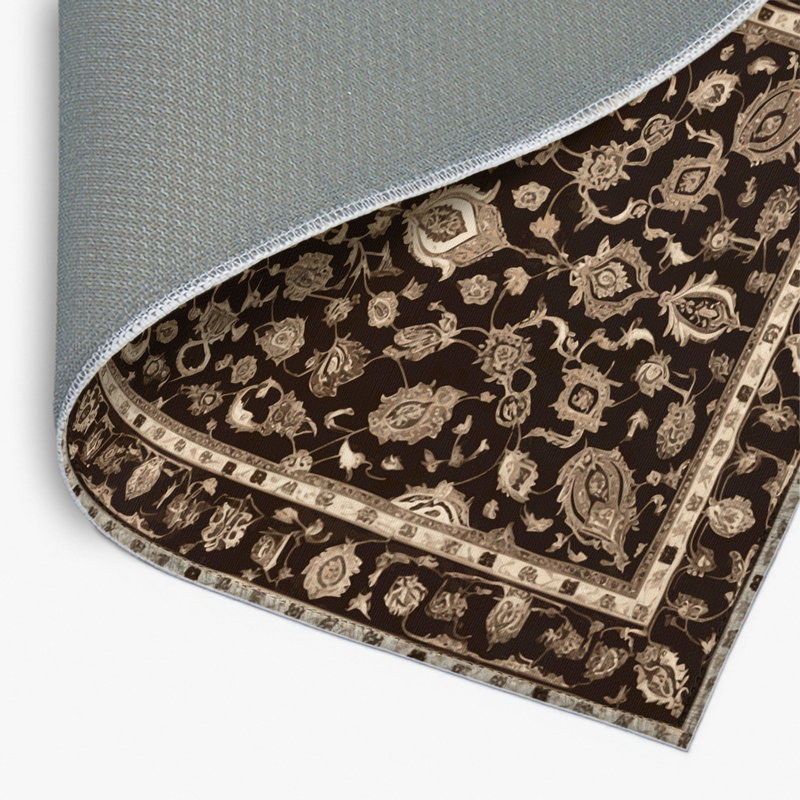 Tapis noir intérieur et extérieur Tabriz, Rectangulaire 8 pi x 10 pi