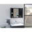 Medicine Cabinet, Double Door, Mirror, One External Shelf  -Black-1780908509