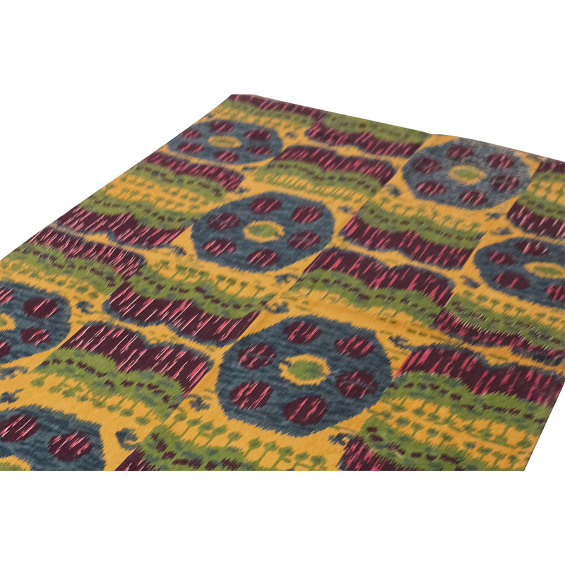 Tapis rectangulaire en laine à tissage plat