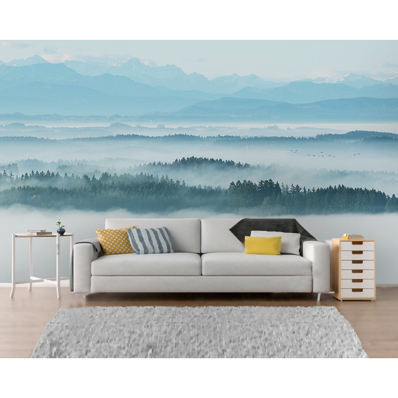 Murale non tissée Demasky Misty Nature Mountain, L 49 po x l 75 po