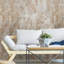 Industrial Distressed Stains Pattern White Rust Brown Bronze Wallpaper