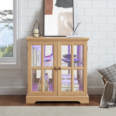 Grande armoire d'appoint avec porte en verre