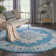 Burnie Oriental Blue/Ivory Area Rug