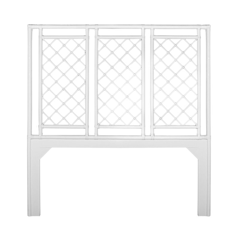 X And Diamond Headboard, Bright White, King