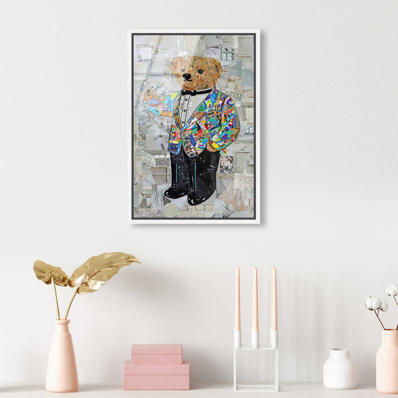 Katy Hirschfeld - High Class Elegance Tall Fashion and Glam Framed Acrylic Art by Oliver Gal, 16" H x 11" W, White