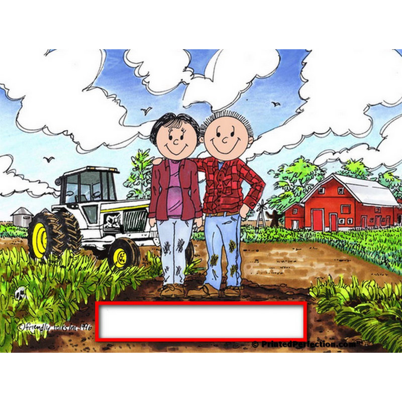 Couple de fermier personnalisé - aimant en acrylique blanc - excellent cadeau!, Oui
