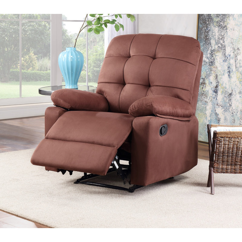 Burnsville Upholstered Recliner, Chocolate