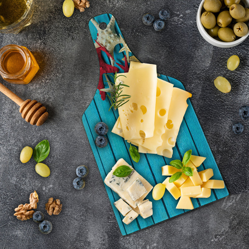 Ambesonne Starfish Tempered Glass Cutting Board Different Shells Multicolor