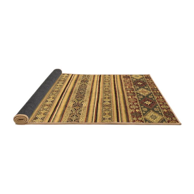 Tapis brun rond 6 pi Southwestern
