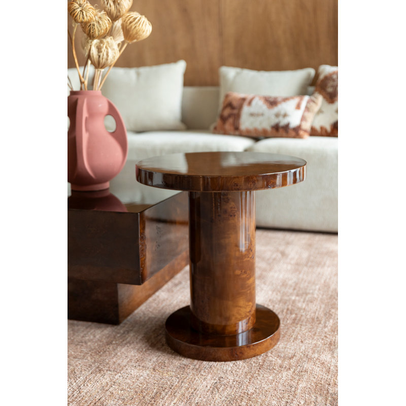 Table de bout Quinn, Brun