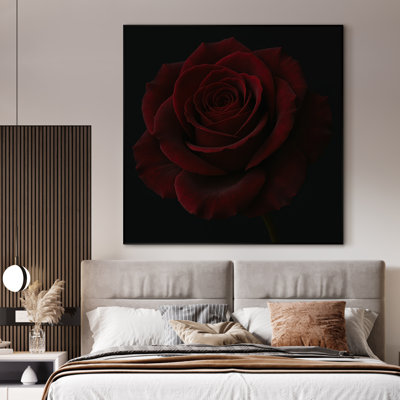 Très grande reproduction d'art sur toile - Fleur, art floral moderne, décoration pour le salon ou la chambre à coucher - «Assemblage requis du cadre (cadre non fini)»