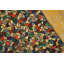 Colorful Antique Square American Folk Art Crazy Quilt Pattern Hooked Rug