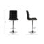 Miah Swivel Upholstered Adjustable Height Bar Stool with Stainless Steel Frame-29205564