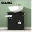 Armoire de salle de bain sous le lavabo de style moderne, armoire de rangement sur piédestal-129202631