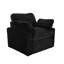 Fauteuil inclinable électrique Hollander noir rembourré avec accoudoirs rembourrés et commande par bouton-poussoir