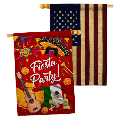 Drapeau de maison à 2 côtés en polyester 40 po x 28 po