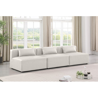 Canapé modulaire en similicuir 3 pièces Ivion