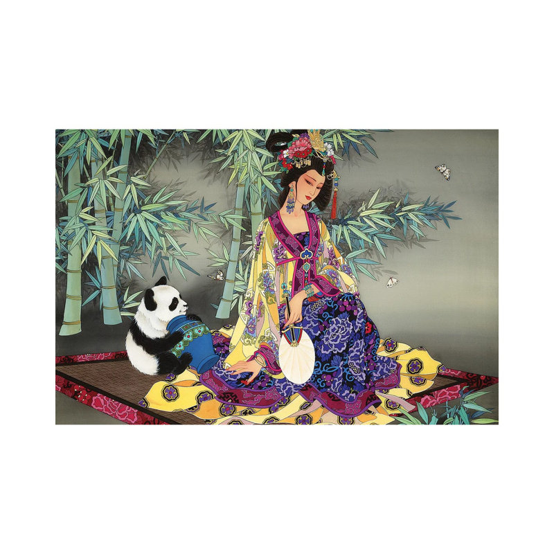 Secrets Of The Bamboo Forest - Painting on Canvas, 101.6 cm H x 66.04 cm W x 1.91 cm D, Wrapped Canvas