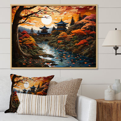 Asian Asian Kyoto Autumn I, reproduction d'art sur toile
