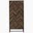 Rustic Oak and Gunmetal 8-Shelf Accent Cabinet-954095097
