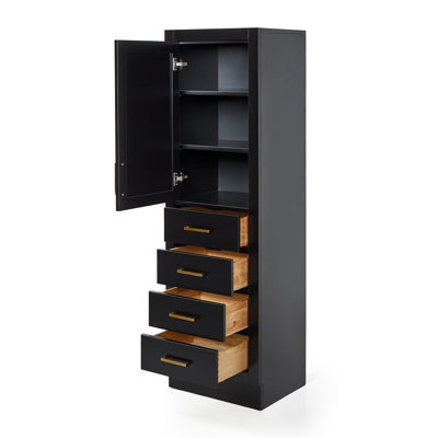 Tidworth Solid Wood Linen Cabinet, Pre-assembled, 65"H x 20"W