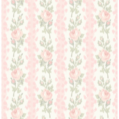 Rouleau de papier peint L 33 pi x l 20,5 po Blooming Heirloom Rose