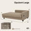 Opulent Orthopedic Dog Sofa Bed – Sand Brown-109470590