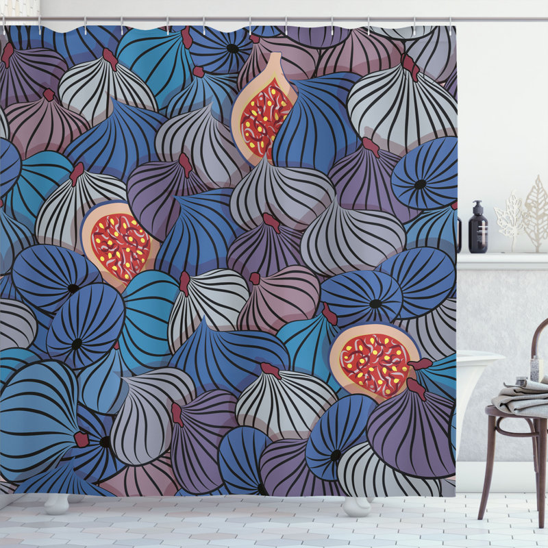 Shower Curtain with Hooks Included, 70" H x 69" W