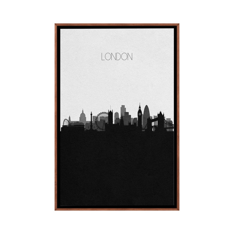 London, Uk City Skyline by Ayse Deniz Akerman - Print on Canvas