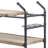 Oak and Sandy Black 2-Shelf Serving Cart