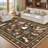 Area Rugs Modern Non-Slip Washable Rug Mark Resistant,Floral Farmhouse Carpet,Non-Shedding for Living Room Bedroom-902021329-902021339